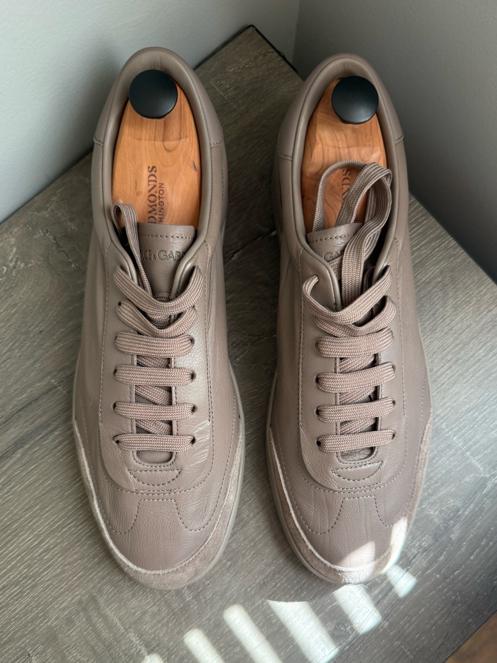 Dolce & Gabbana Men's Taupe Leather Sneakers - Picture 4 of 8